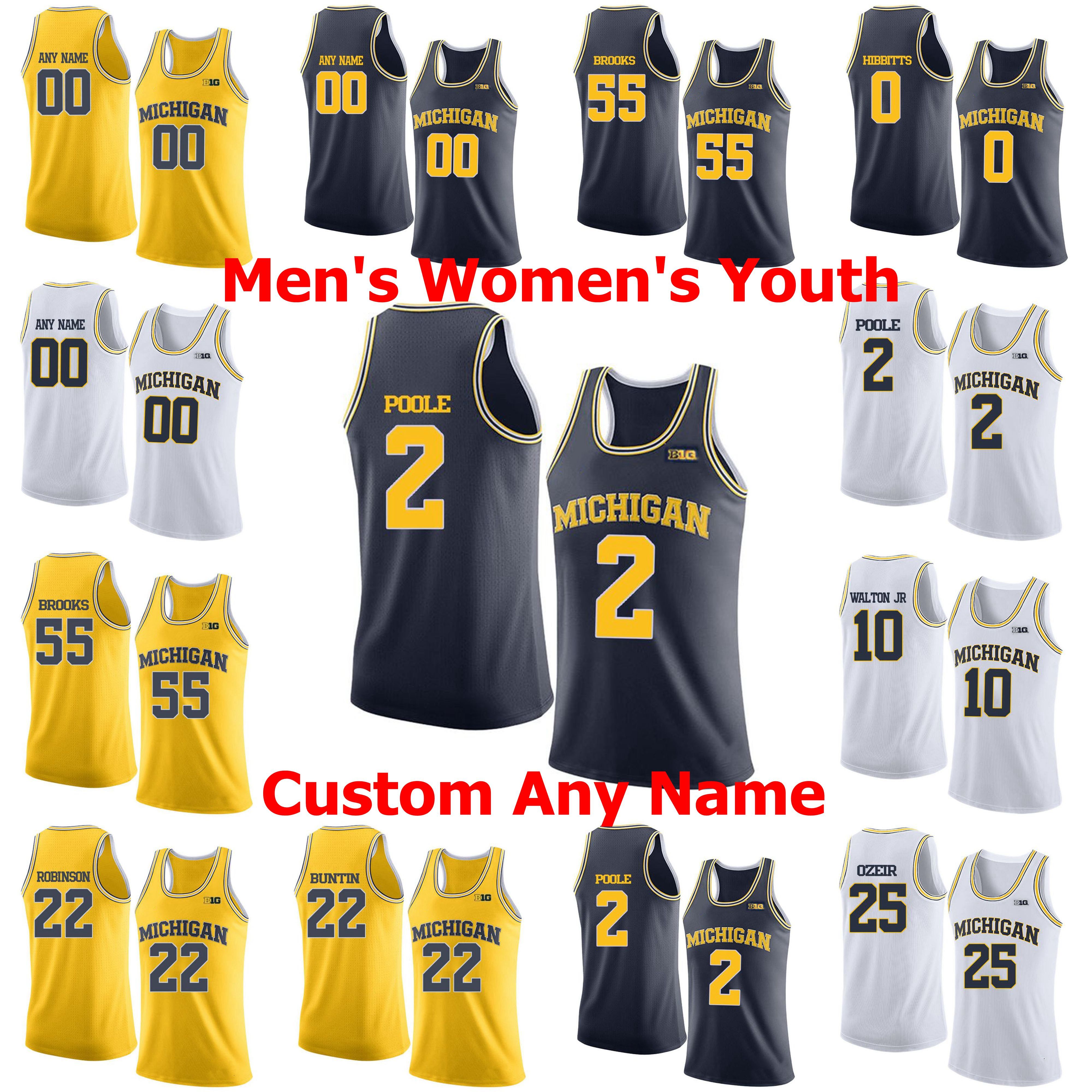 2020 NCAA Michigan Wolverines College Basketball Jerseys 13 Moritz