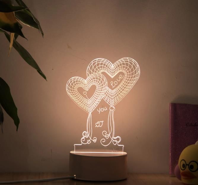 heart shaped table lamp