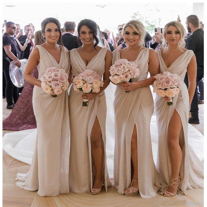 taupe color bridesmaid dresses