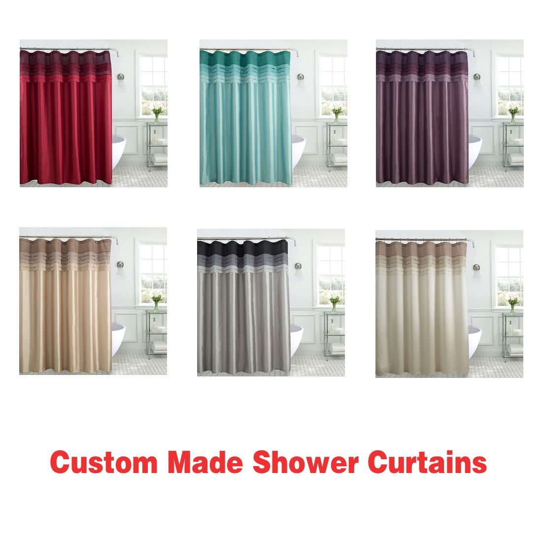 custom made shower curtains