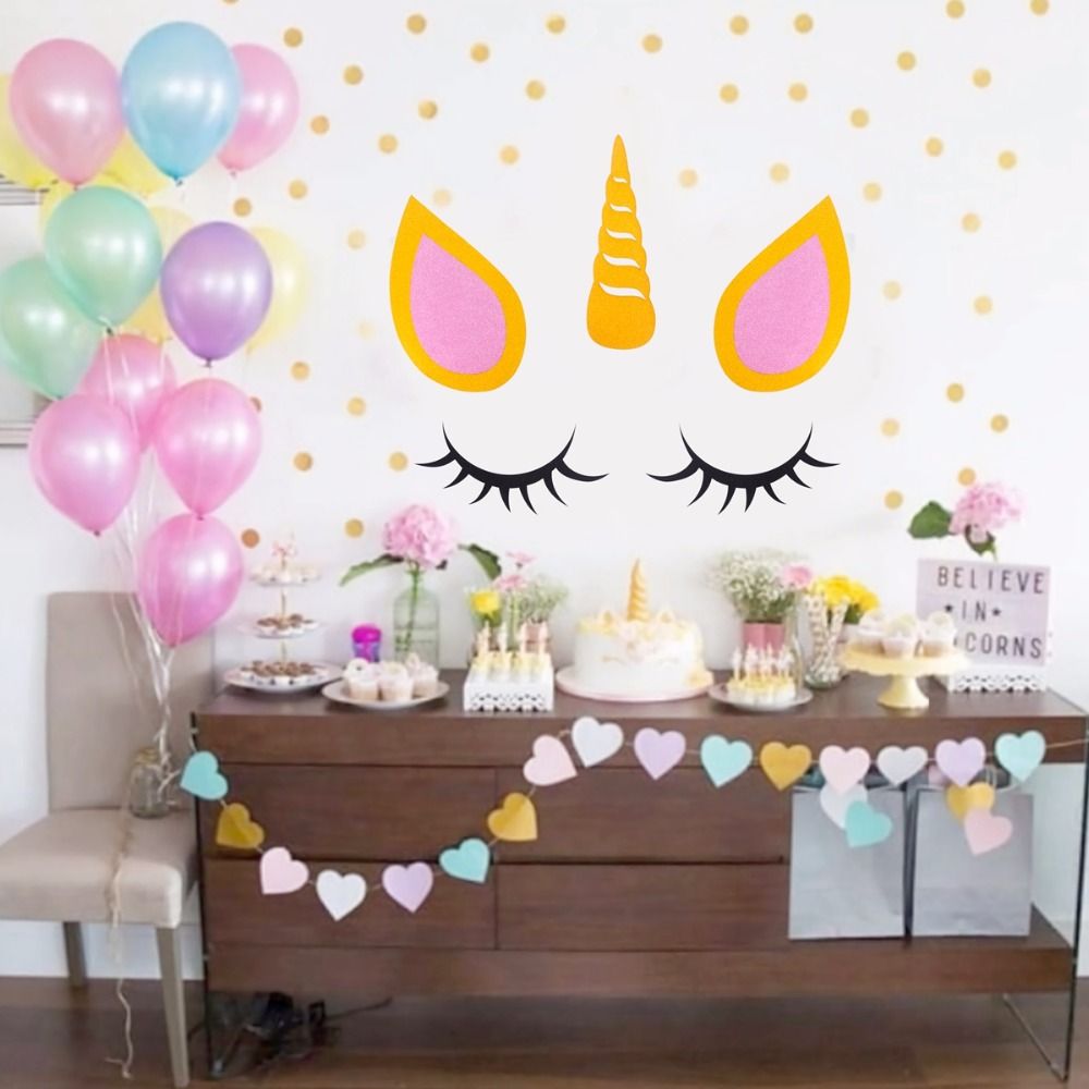 Compre Fengrise Sleepy Unicornio Pegatinas De Pestanas Fiesta De