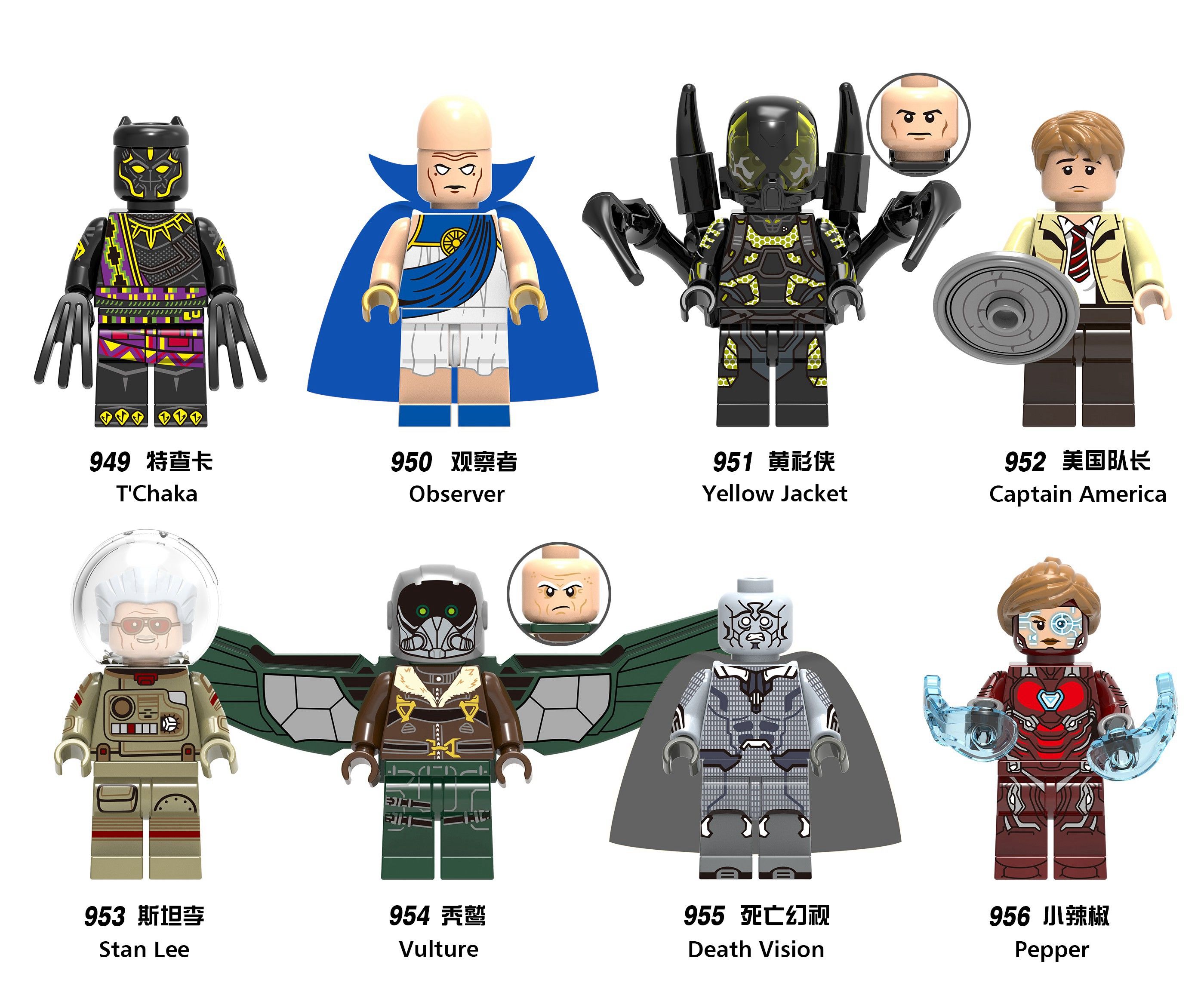 8pcs Lantern Corps Joker Bat-Man Viper Malekith Heracles Moondragon building toy