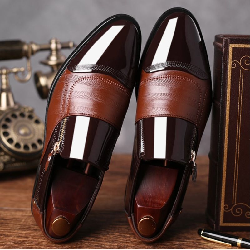 OLPAY Vestido de hombres Zapatos Semi formal Vestido Patente Patente Zapatos Para Hombre Oxford Para