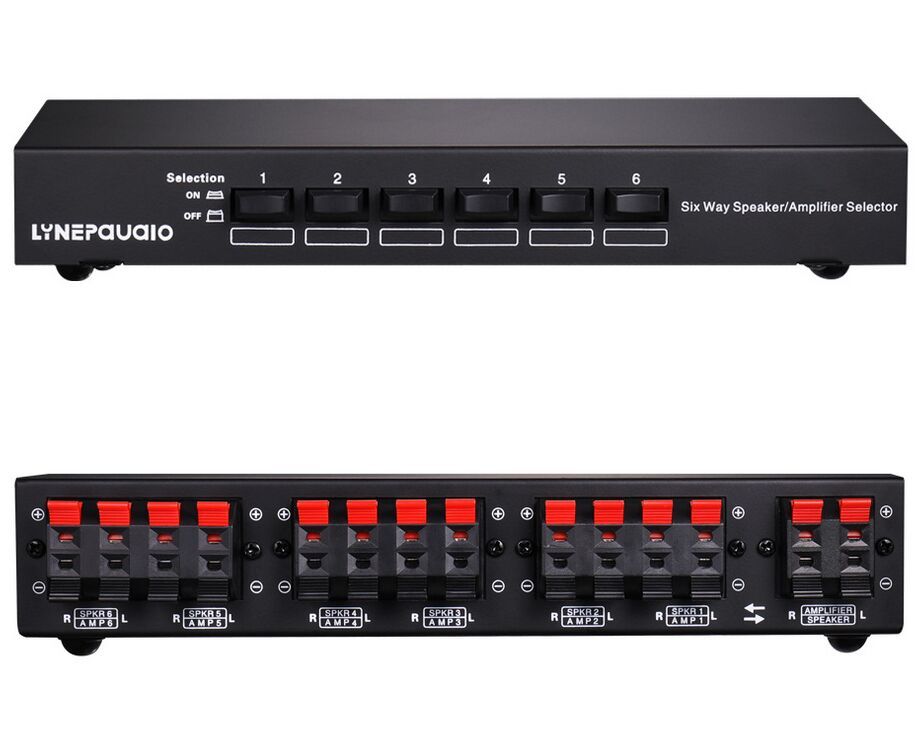 6 Channel High Power Stereo Speaker Selector With Volunm Control 6
