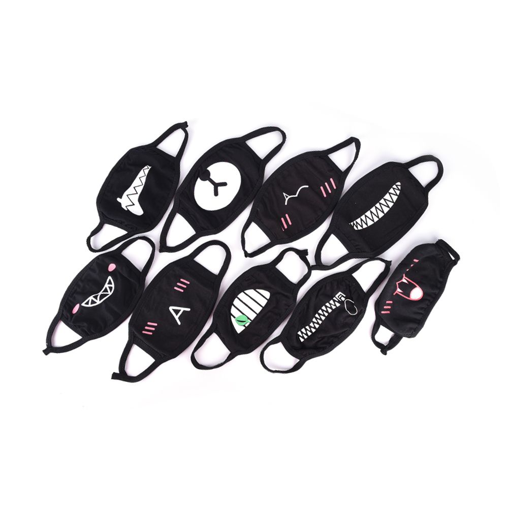 Women Men Black Anti Dust Cotton Cute Bear Anime Cartoon Mouth