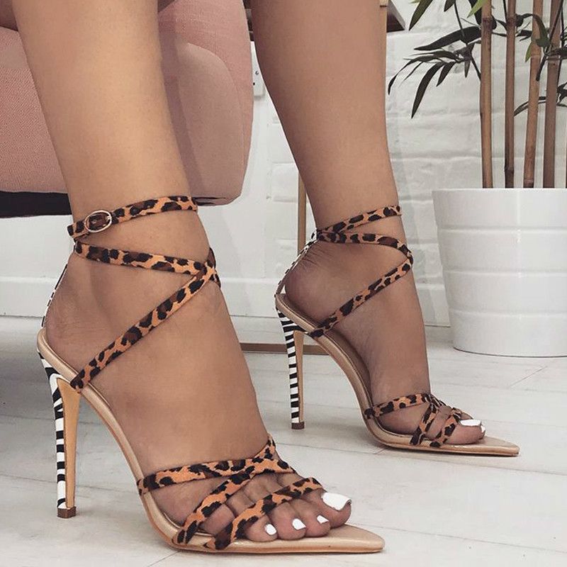 Women Leopard Sexy Summer Sandals 