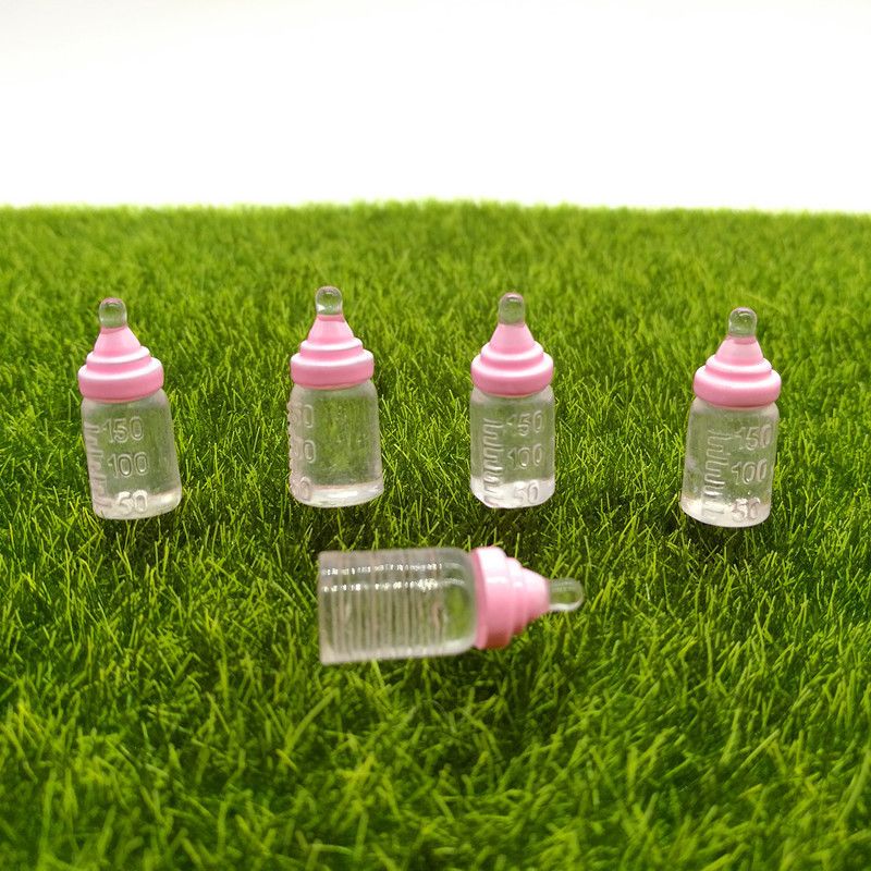 5PCS 1:12 scale Cute Bottle Simulation Mini Milk Bottle DIY Dollhouse MiniatureG