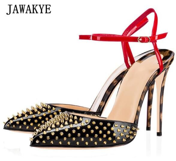 leopard print gladiator sandals