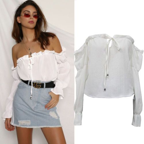 camisa blanca dama manga larga