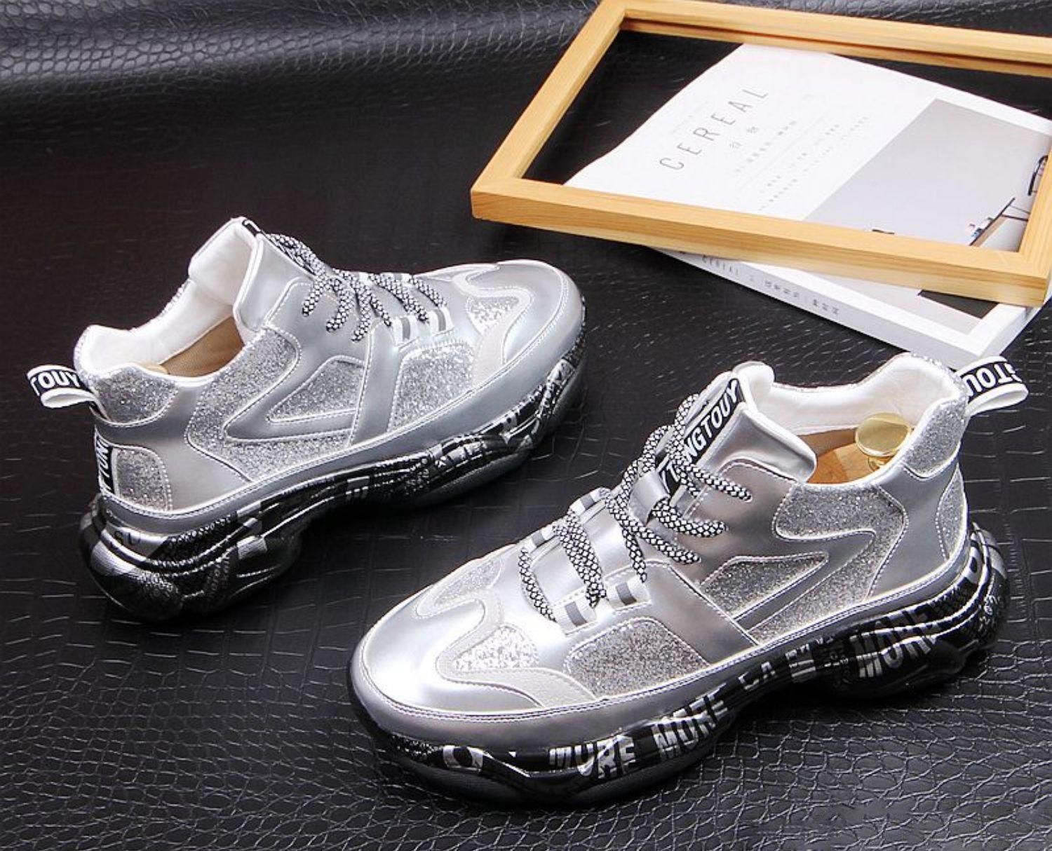 mens sequin sneakers