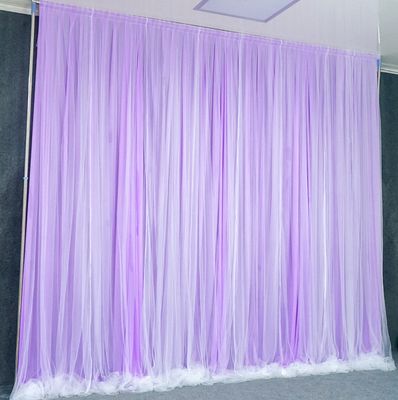 Светло-фиолетовая ткань + чистая белая пряжа