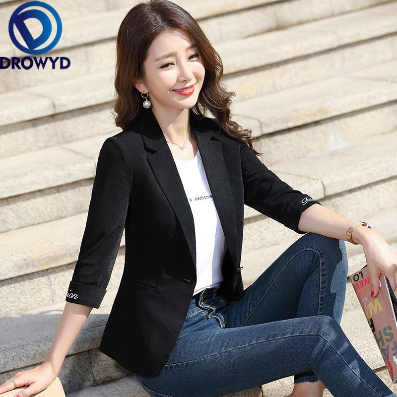 black formal blazer womens