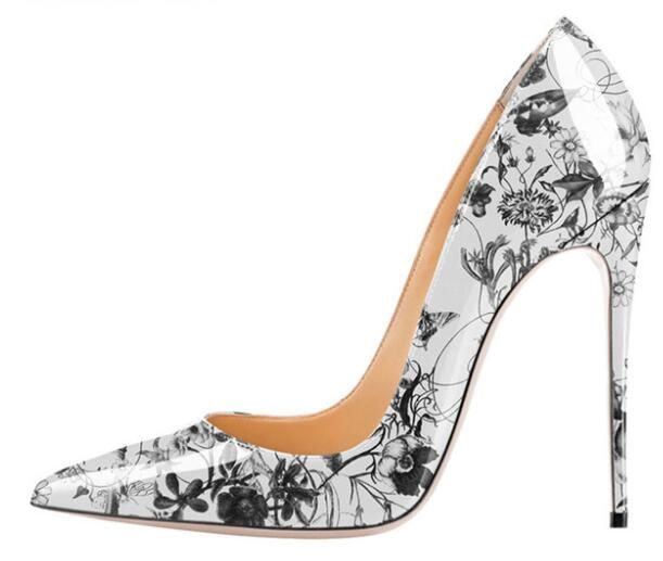 patterned high heels