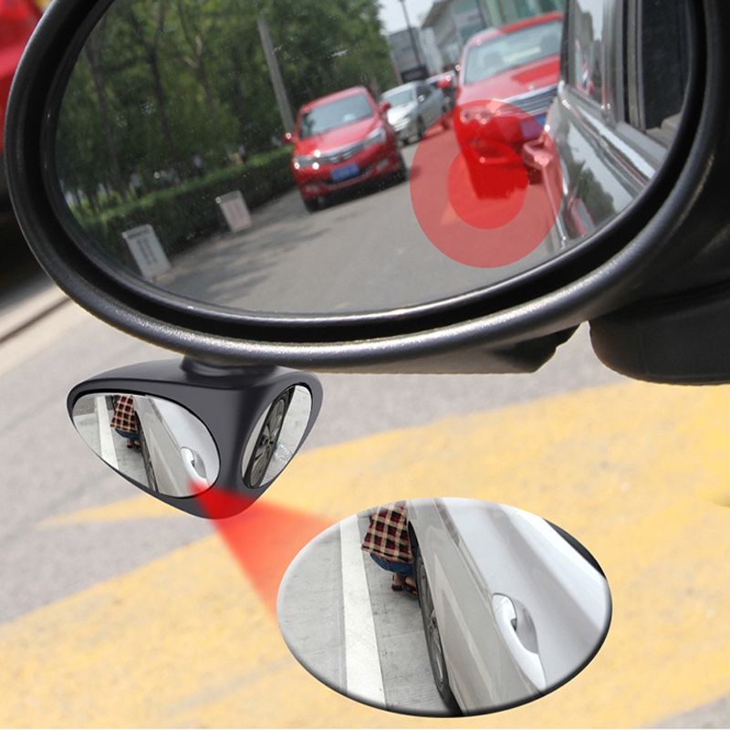 Color : Black Exterior Mirrors 360 Degree Universal Blind Spot Mirror for Car Rear View Mirror