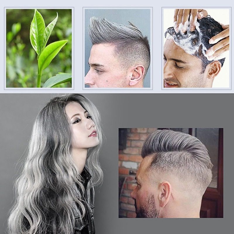 Acheter Mofajang Cire Cheveux 120g Argent Grand Mère Gris Temporaire Pommade 7 Couleurs Argile Cheveux à Usage Unique Mode Coloration Crème Boue De