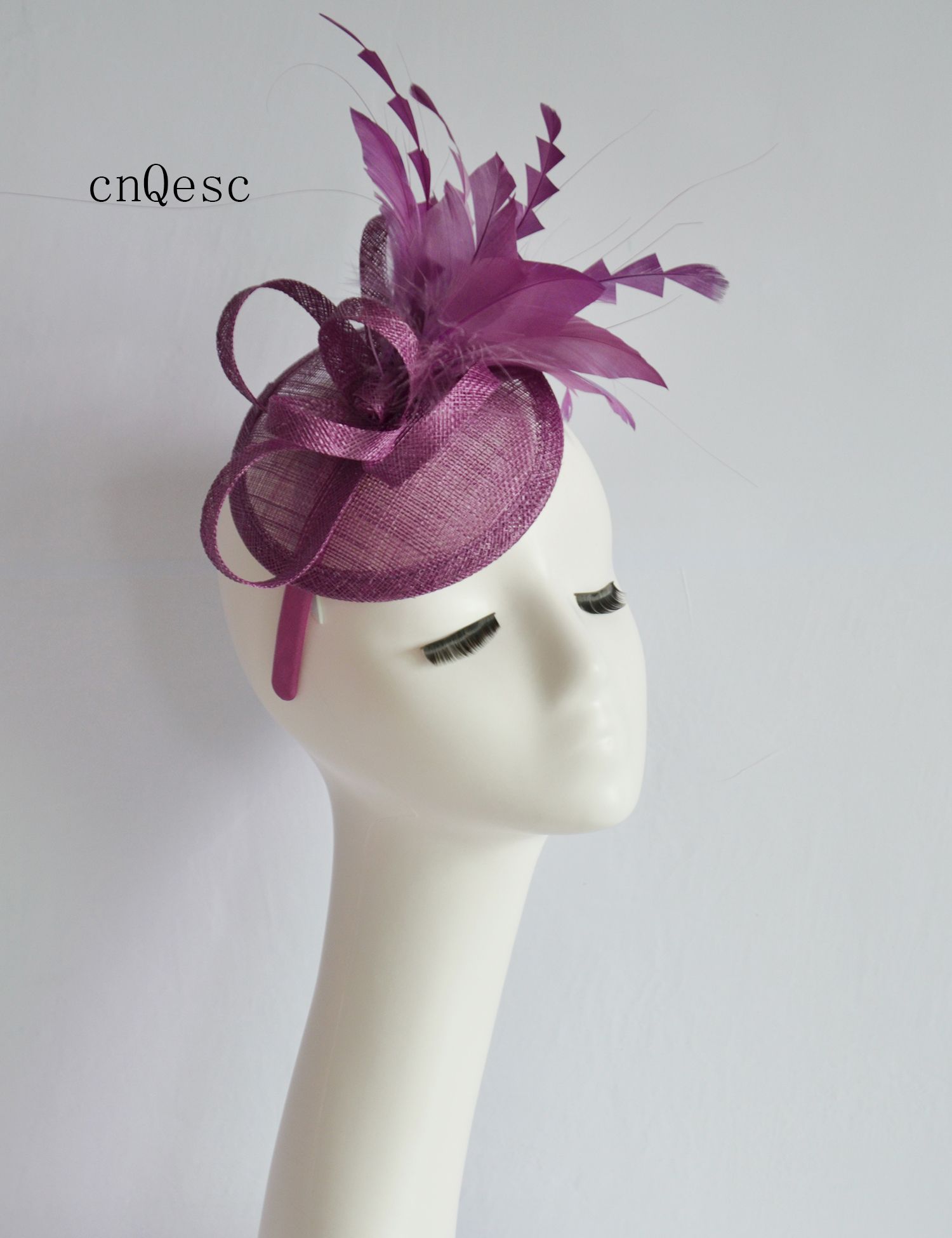 2019 Small Plum Purple Sinamay 