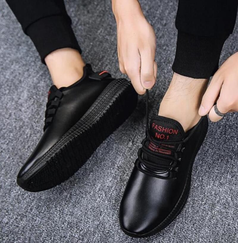 no slip black work shoes