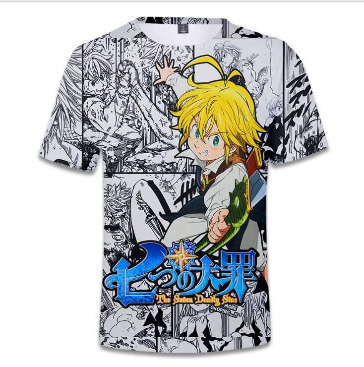 Camisas Camisetas Anime Sete pecados capitais Nanatsu