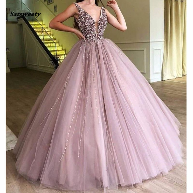 Grosshandel Abendkleider 2021 Abendkleider Sparkle Perlen Tutu Ballkleider Kristall Perlen Vintage Lange Abendkleider V Ausschnitt Prom Kleid Von Bridaldressmall 99 86 Auf De Dhgate Com Dhgate