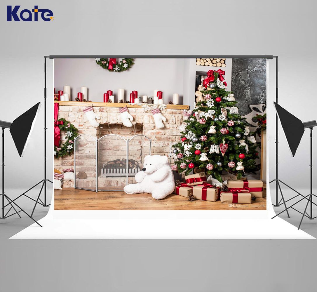 Grosshandel Kate Weihnachtsbaum Hintergrund Fur Fotografie Grau