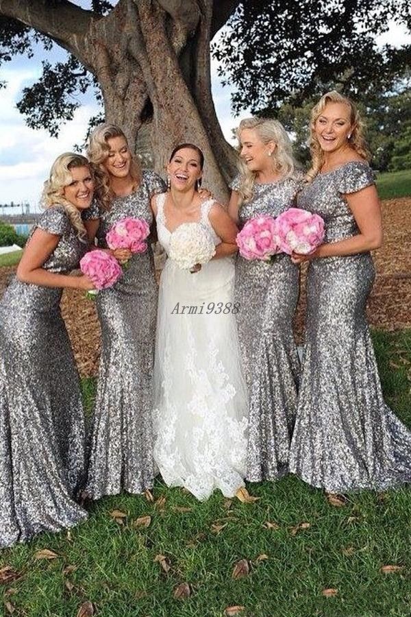 silver sparkle wedding dress