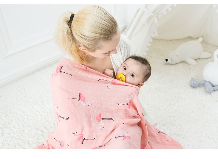 flamingo swaddle blanket