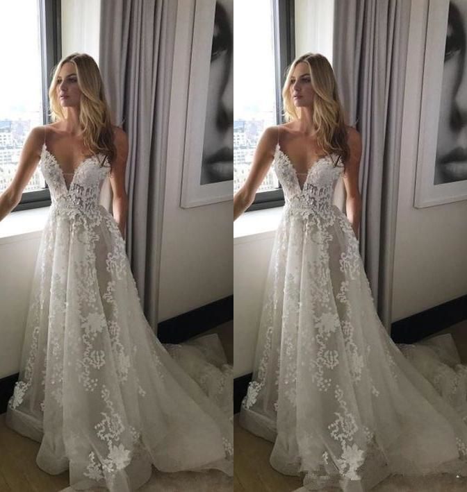 Handmade lace wedding dress hot sale
