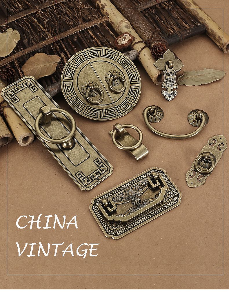2020 Vintage Antique Bronze Handles Chinese Style Furniture