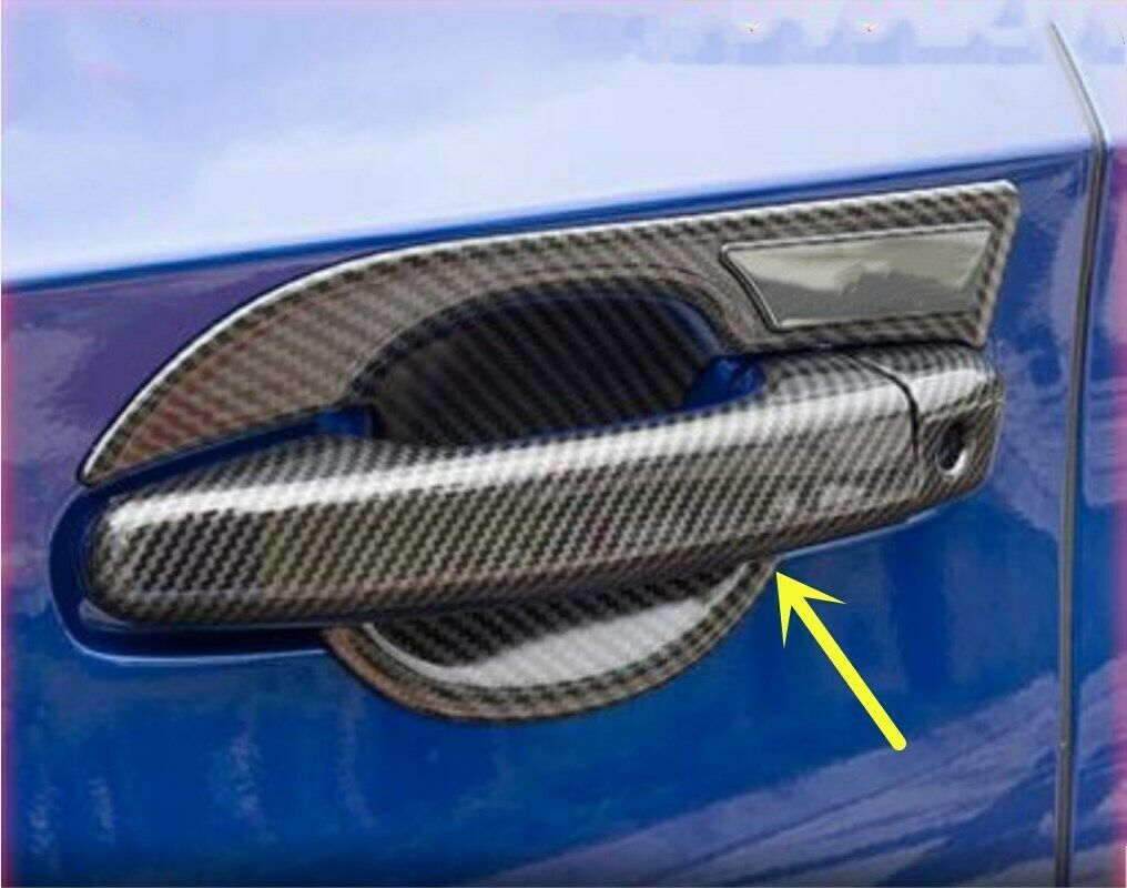 with Keyless Holes Carbon Fiber Print Door Handle Cover Trim Car Exterior Accessories for Honda Accord 10th 2018 2019