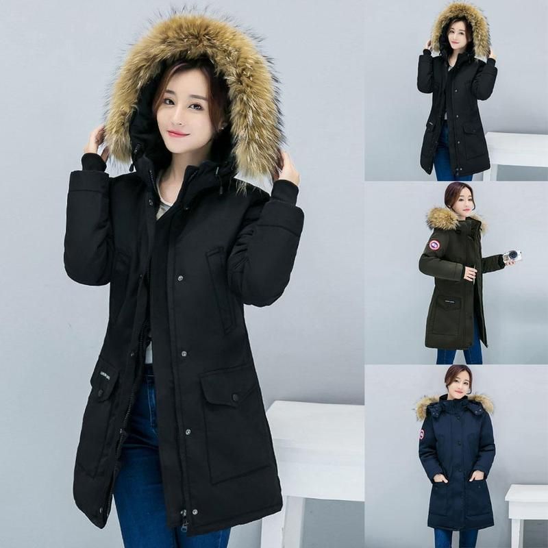 big fur hooded ladies coats