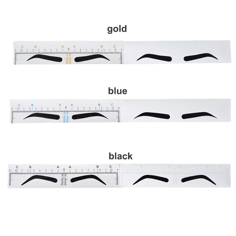 disposable microblading eyebrow ruler sticker tattoo accessories permanent makeup measurement tool shaping eyebrow template stencils supply from yijiatattoo 0 1 dhgate com