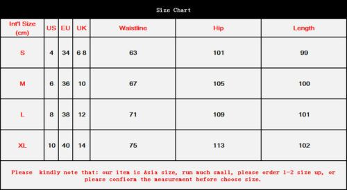 Women S Pant Size Chart Us