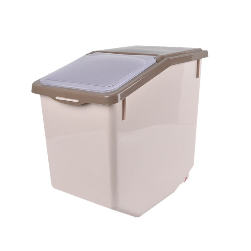 Kitchen Flour Box with Wheels Seal Locking Lid PP Rice Storage