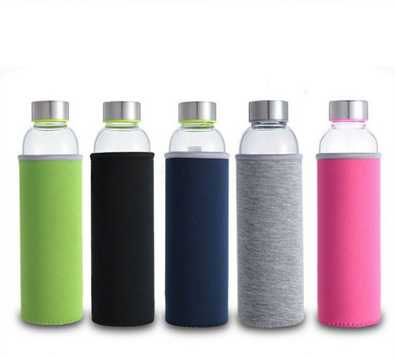 2021 Glass Water Bottle Sleeve Water Bottles Protective Bag Portable