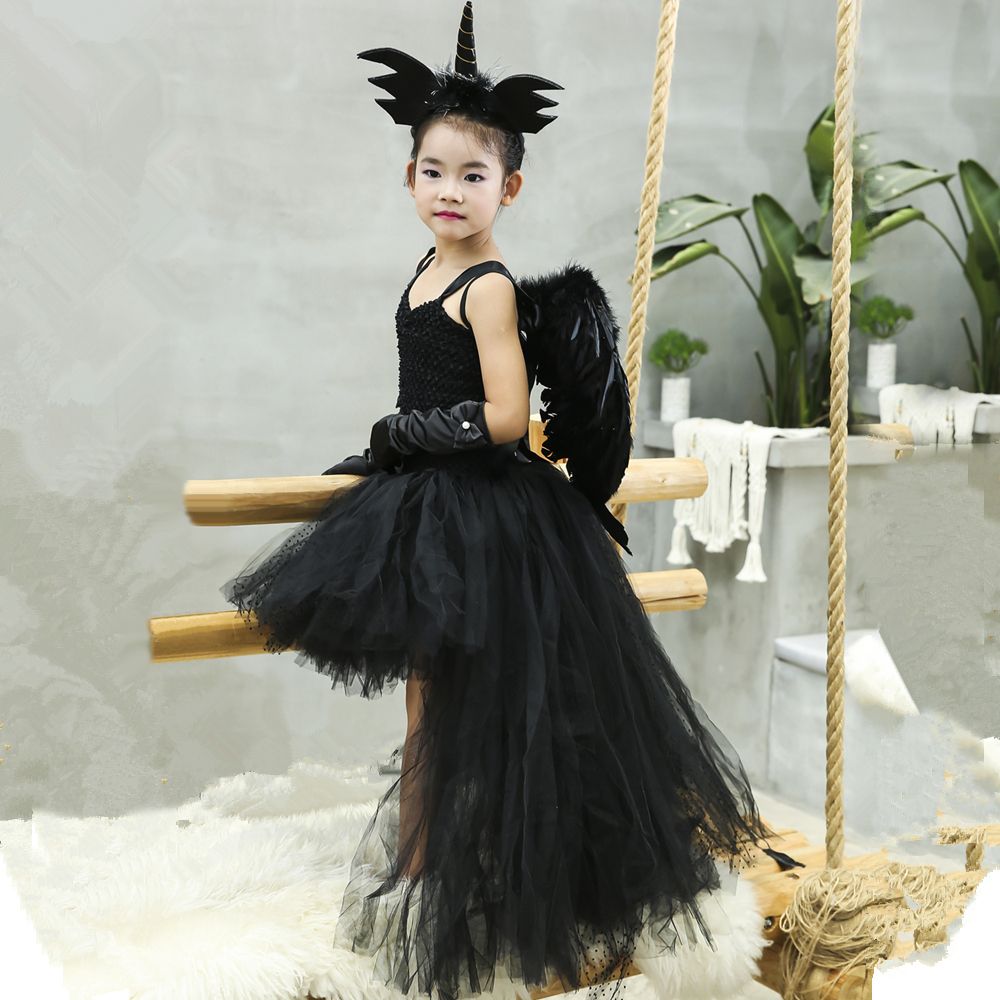 black long tutu dress