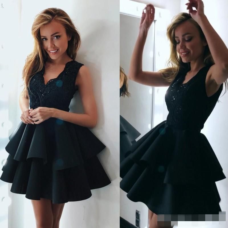 black snowball dresses