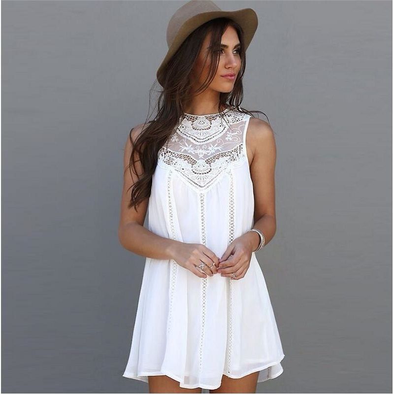 white long summer dresses plus size