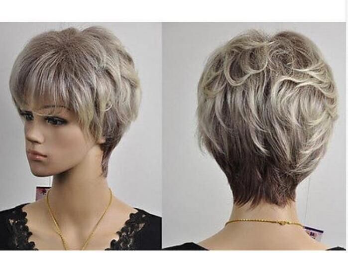 Gt Gt Gt New Hot Fashion Short Blonde Mixed Brown Curly Hair
