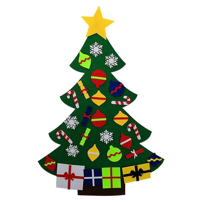 Regali Di Natale In Feltro Fai Da Te.Acquista Fai Da Te Feltro Albero Di Natale Regali Di Capodanno Bambini Giocattoli Artificiale Xmas Tree Muro Porta Attaccatura Orna Casa Decorazione Natalizia Dbc Vt1148 A 0 02 Dal Besgo Dhgate Com
