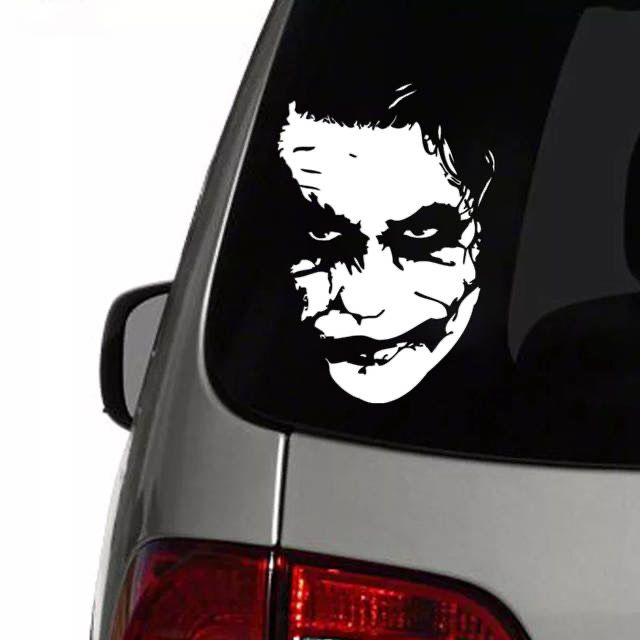 2020 17.8*12.2CM Joker Face Car Sticker Vinyl Decal Car Window Sticker CA 1084 From Zhangchao188
