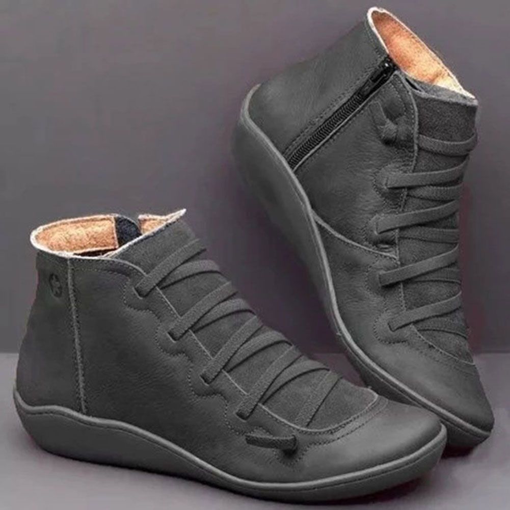 Ankle British Wind Casual Platform Arch Support Daily Lace Up Flat