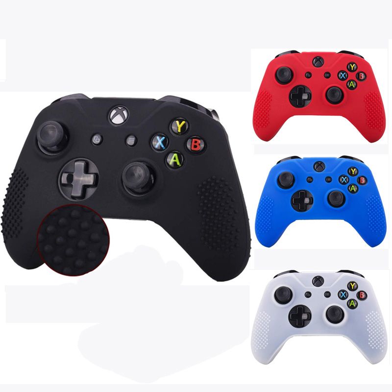satin al muti renk kaymaz yumusak silikon kaucuk cilt koruyucu kilif kapak cilt kol icin xbox one s kontroloru oyun aksesuarlari tl14 9