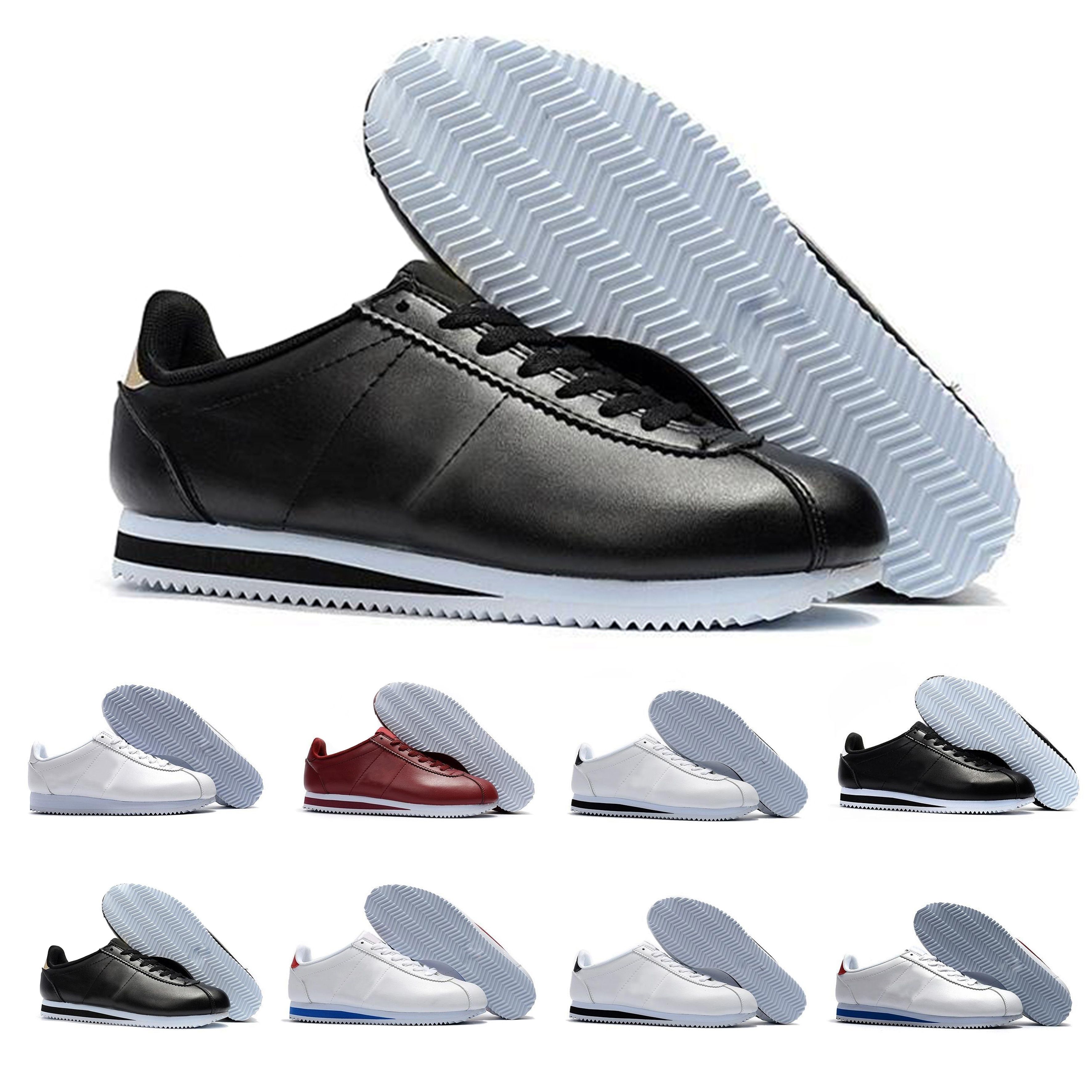 cortez shoes black and white