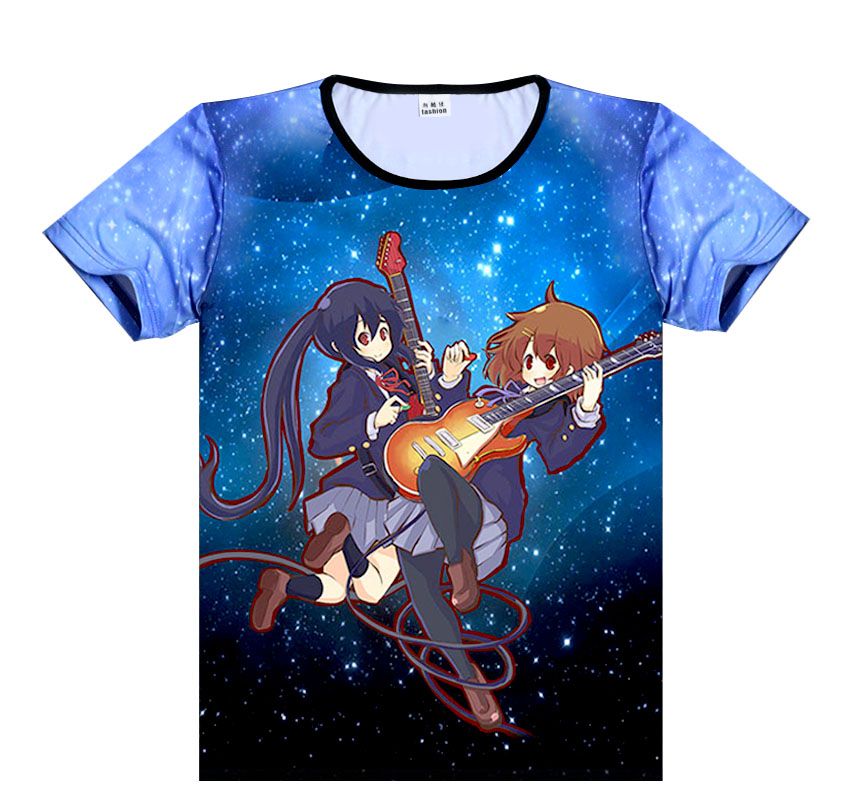 New Japan Anime Cos K-on Mio Akiyama Cotton Short Sleeve Casual T-Shirt