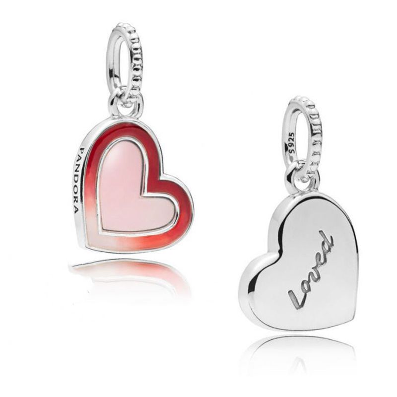 Regalos del de San Valentín PANDORA Corazón asimétrico con dijes para las pulseras de