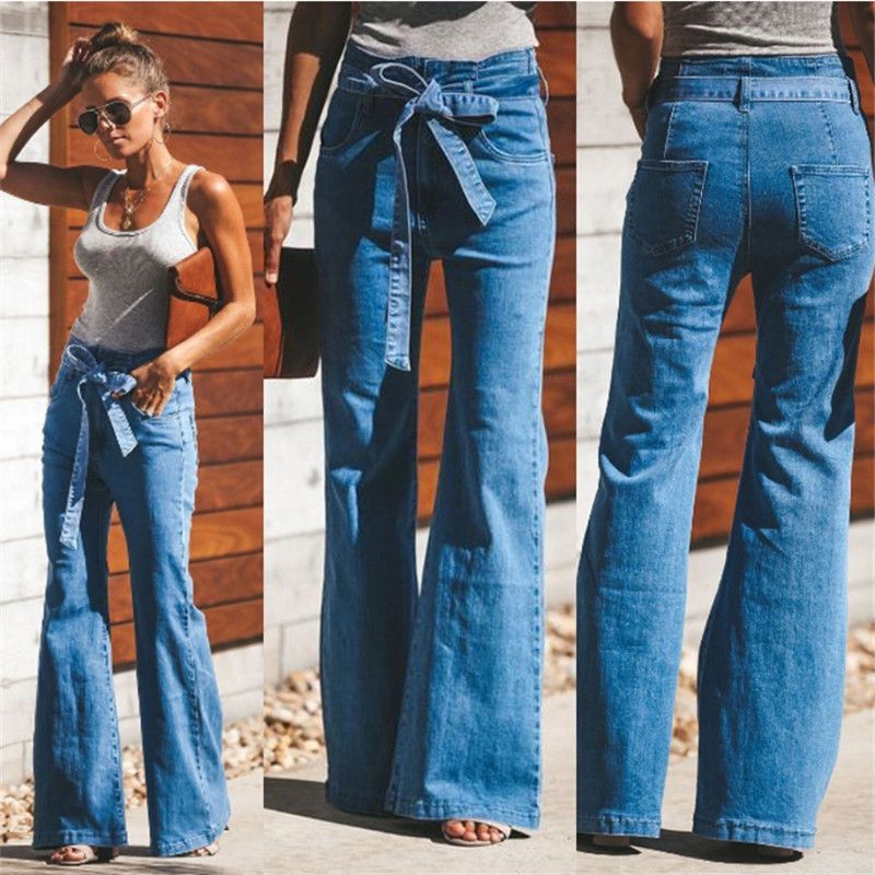 plus size high waisted flare jeans