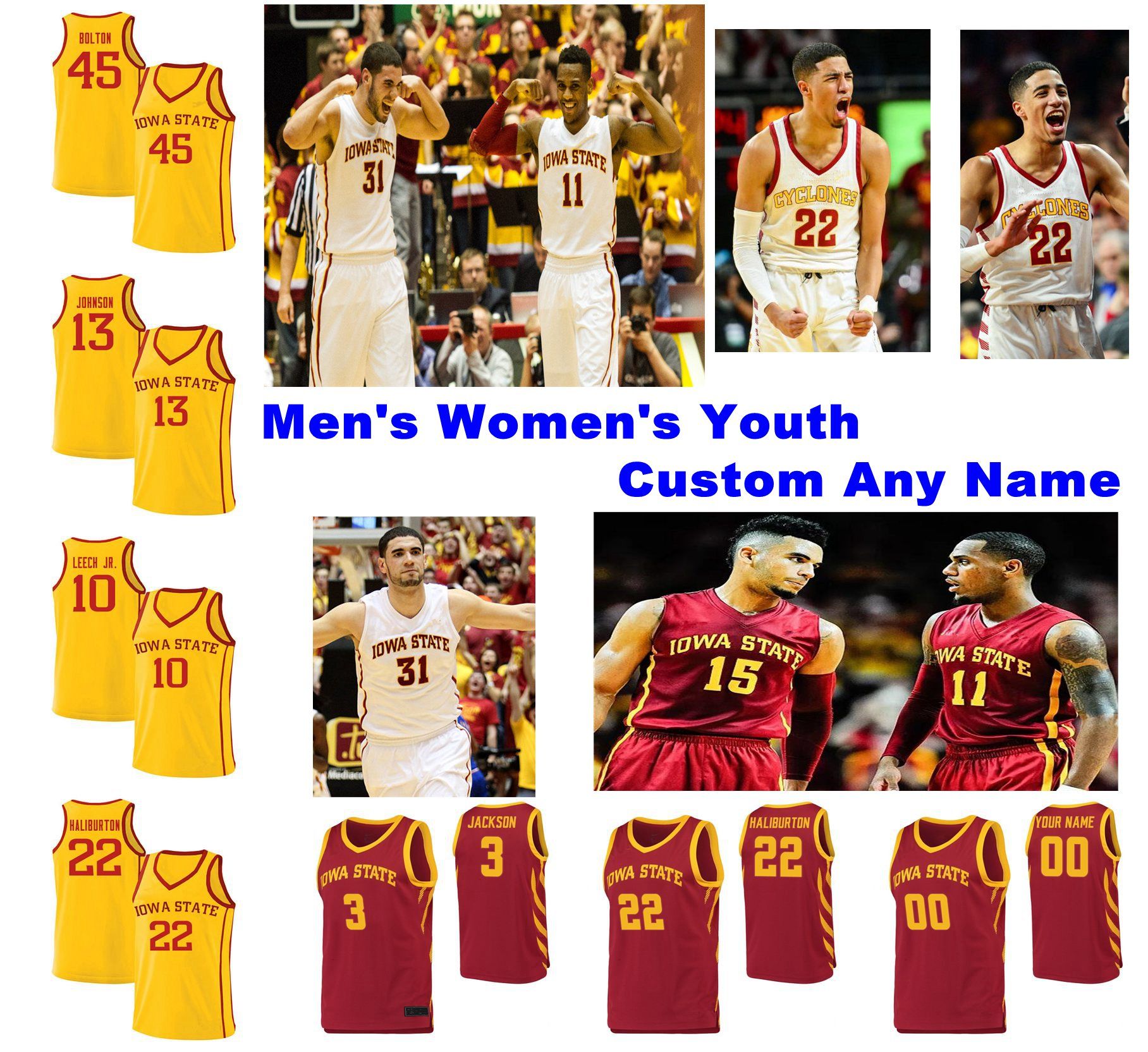 2020 Iowa State Cyclones Jerseys Mens Zion Griffin Jersey Caleb