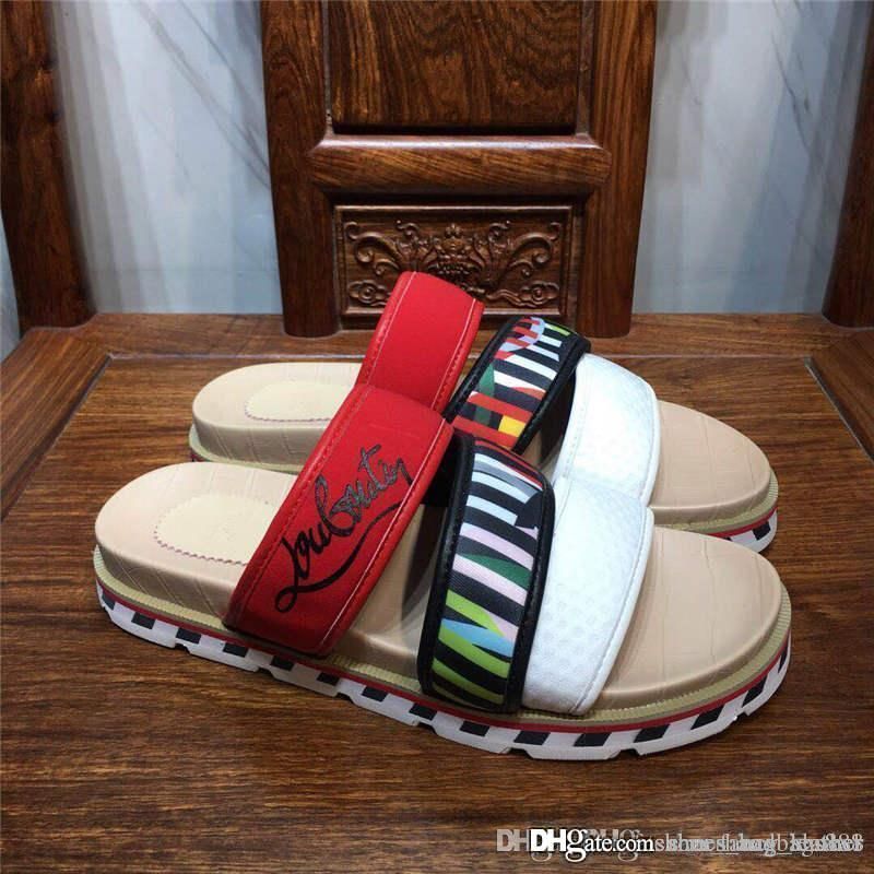 red sole sandals