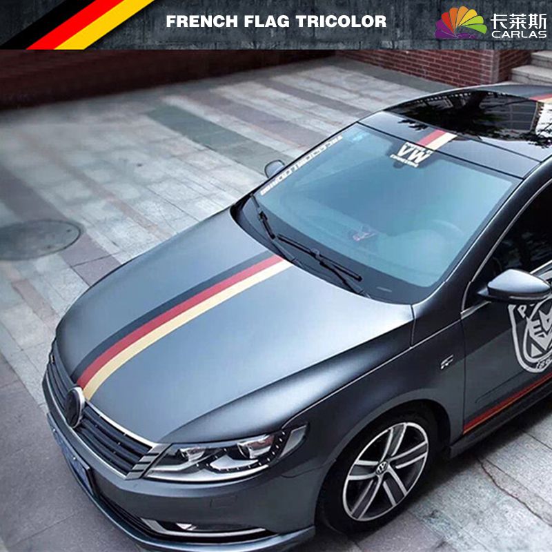 2020 Car Exterior Stickers Flag Three Colors Stripe Car Body Decoration