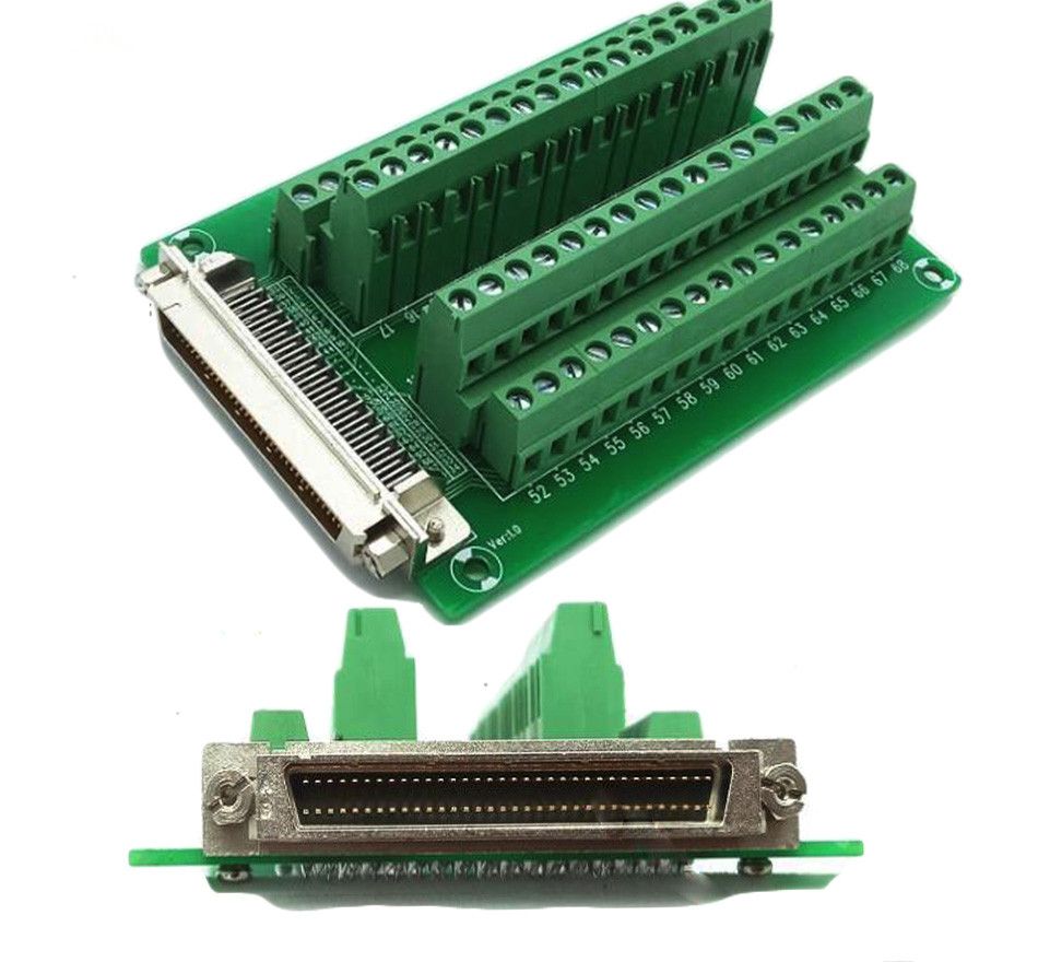 Modulo terminale della scheda di breakout del connettore femmina SCSI-68P-A